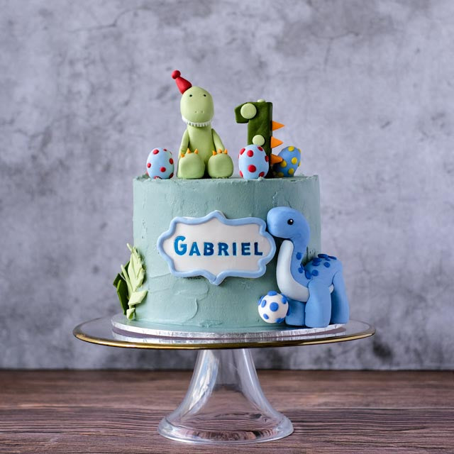 Baby Dino's First Birthday Cake