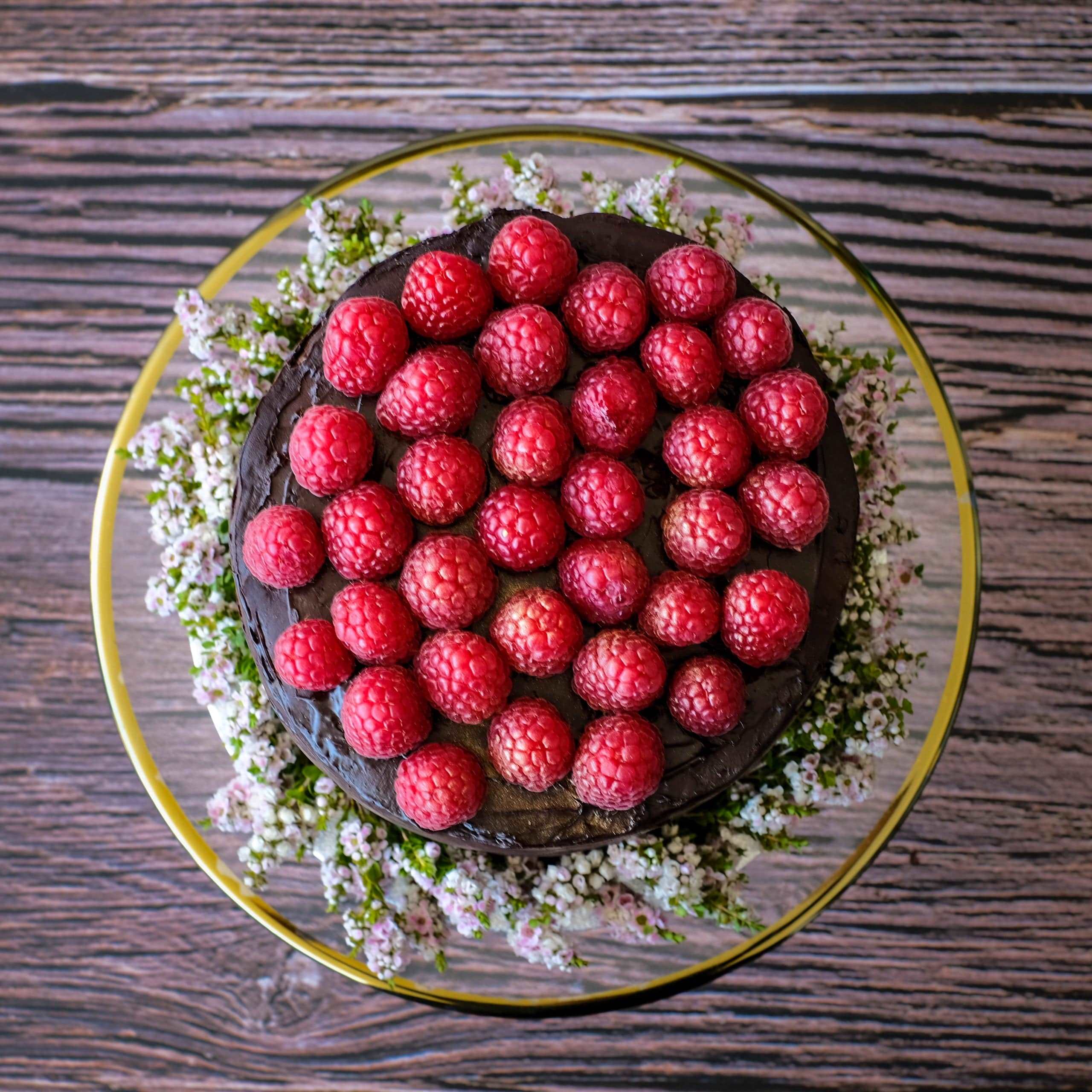 Raspberry & Chocolate Cake (Gluten Free & Dairy Free) - Cakey Cakes