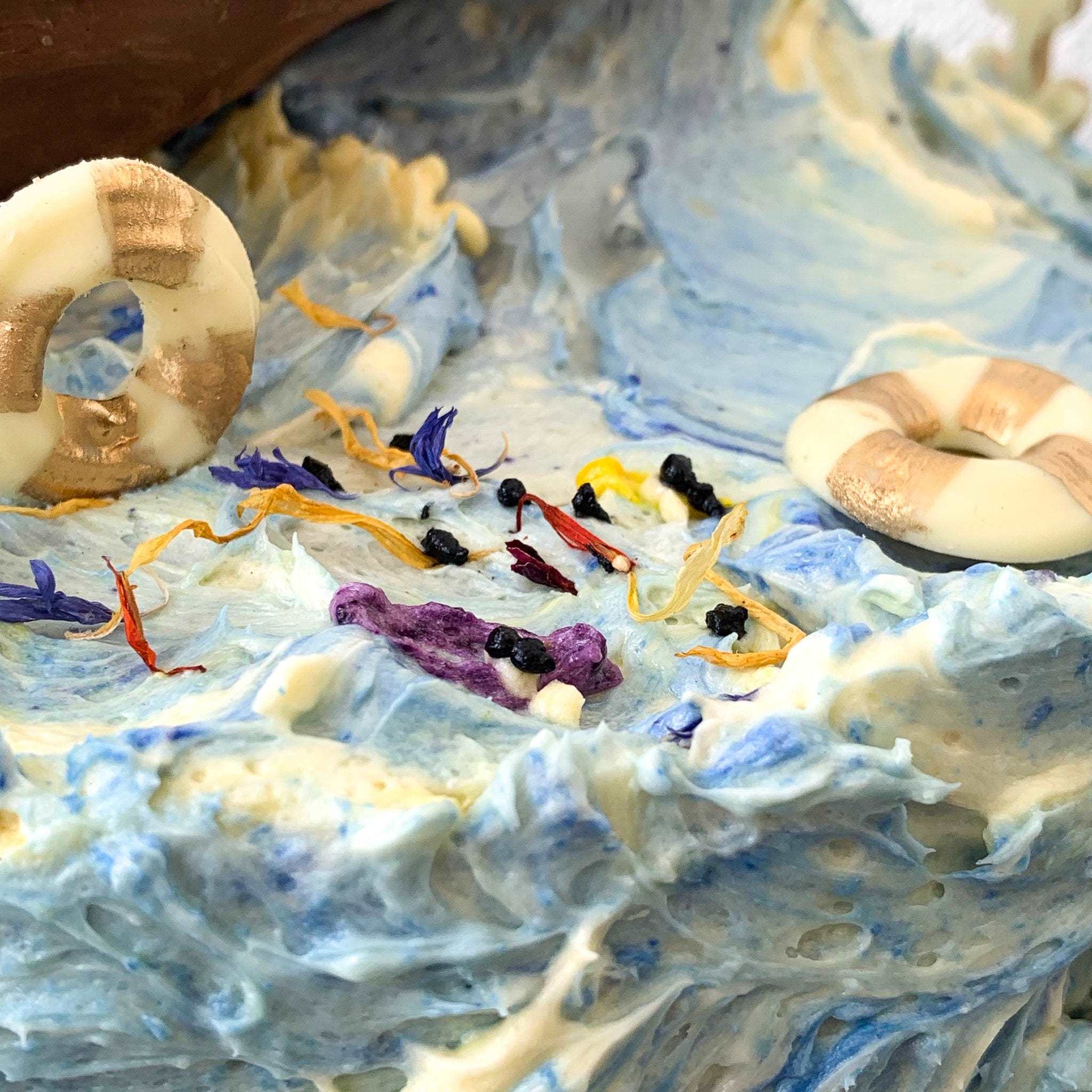 Close up Beach Cake