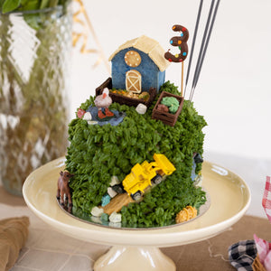 Farm House Cake with Construction Truck