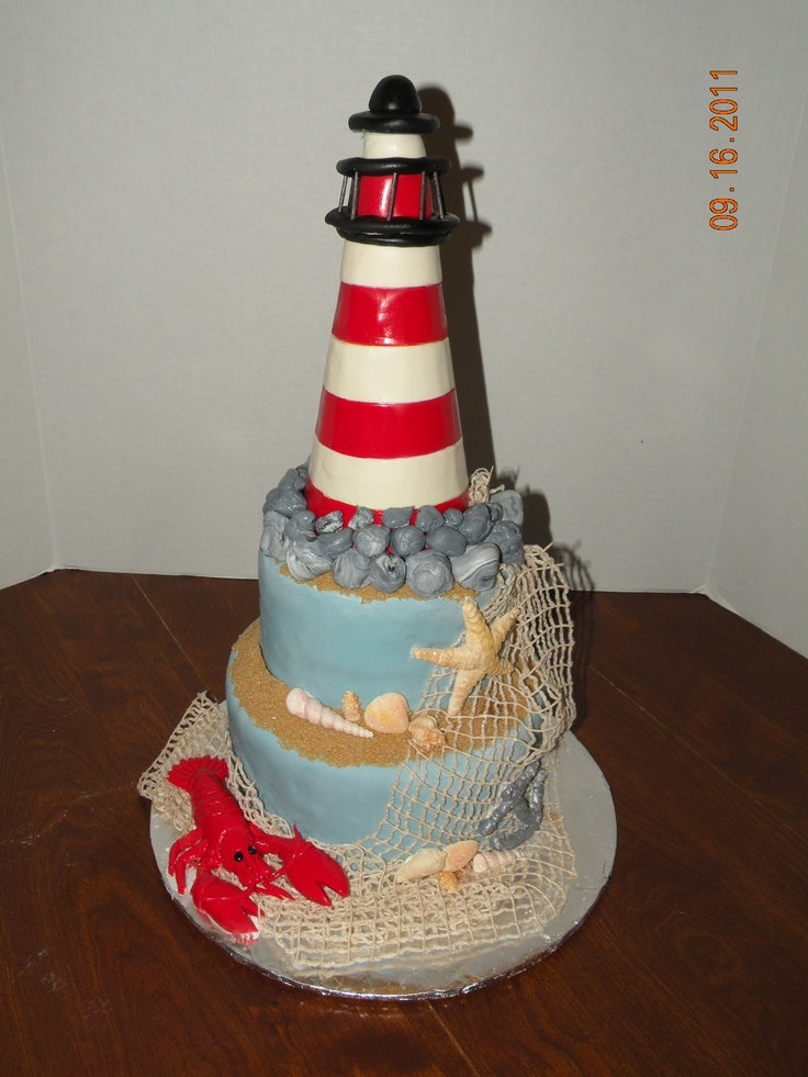 Lighthouse themed cake