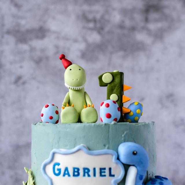 Baby Dino's First Birthday Cake
