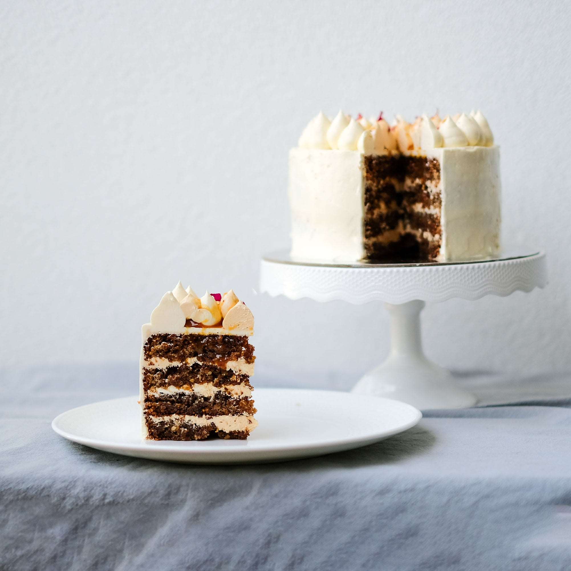 Fig, Almond & Dark Caramel Swirl - Cakey Cakes